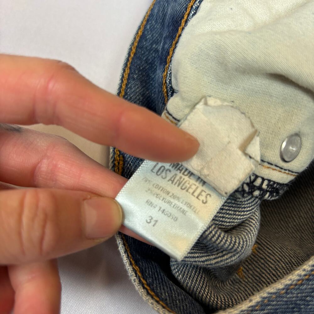 Buck Mason Slim Straight Jeans in Medium Blue - Picture 11 of 12